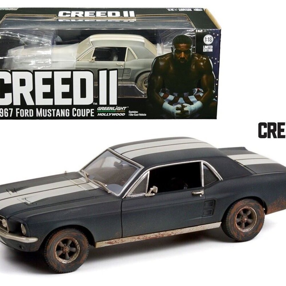 Greenlight 1:18 CREED Adonis Creed's 1967 Ford Mustang Coupe (Weathered) #13626